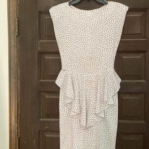 White / Navy Speckled Dress